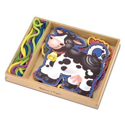 Black Friday 2022 Melissa and Doug - Joc cu sireturi - Animale de la ferma