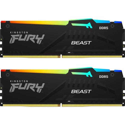 Black Friday 2022 Memorii Kingston Fury Beast RGB 16GB (2x8GB) DDR5 5600MHz Dual Channel Kit