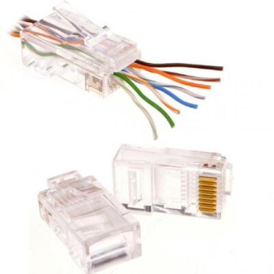 Black Friday 2022 Mufa RJ45 EMTEX UTP cat.5e passthrough (100 buc)