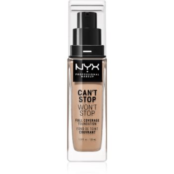 Black Friday NYX Professional Makeup Can't Stop Won't Stop Full Coverage Foundation fond de ten cu acoperire ridicată