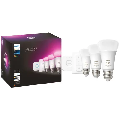 Black Friday Pachet 3 becuri LED RGB Philips Hue