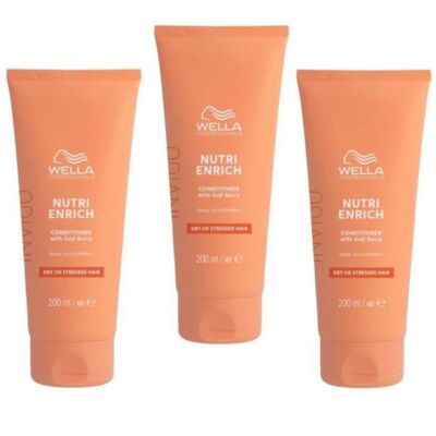 Black Friday 2022 Pachet 3 x Balsam Intens Nutritiv pentru Par Uscat si Deteriorat - Wella Professionals Invigo Nutri-Enrich