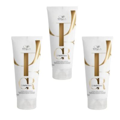 Black Friday 2022 Pachet 3 x Balsam pentru Par Neted si Stralucitor - Wella Professionals Oil Reflections Luminous