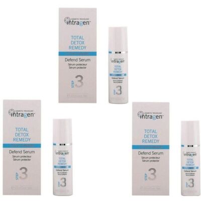 Black Friday 2022 Pachet 3 x Ser pentru Protectia Parului - Intragen Total Detox Remedy Defend Serum