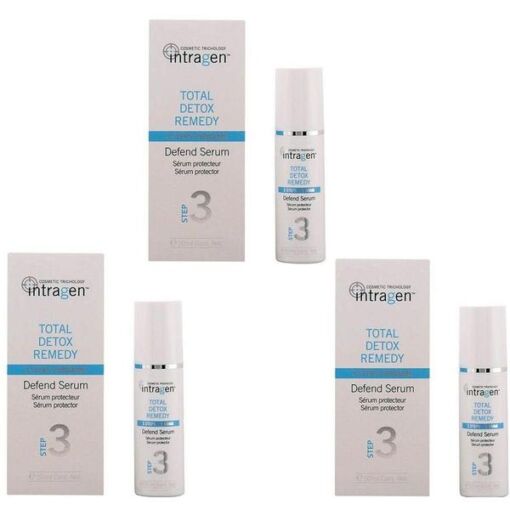 Black Friday 2022 Pachet 3 x Ser pentru Protectia Parului - Intragen Total Detox Remedy Defend Serum