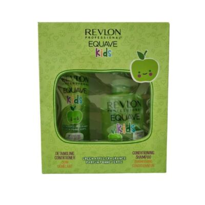 Black Friday 2022 Pachet pentru Copii Sampon si Balsam cu Mar Verde - Revlon Professional Equave Kids Detangling Shampoo Detangling Conditioner Green Apple