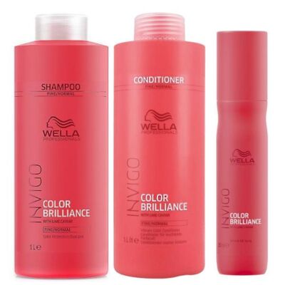 Black Friday 2022 Pachet pentru Par Vopsit Fin sau Normal Wella Professionals Invigo Color Brilliance - Sampon