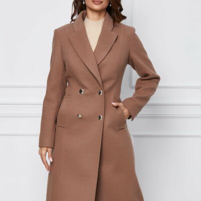 Black Friday 2022 Palton Leonard Collection maro cu buzunare