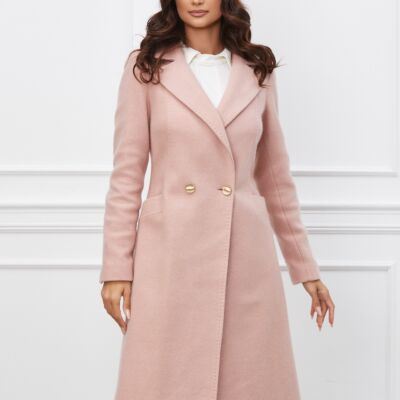 Black Friday 2022 Palton Leonard Collection roz cu buzunare