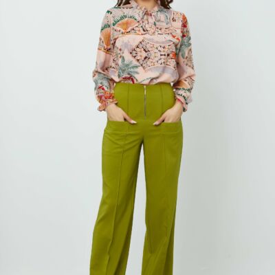 Black Friday 2022 Pantaloni LaDonna verde olive evazati