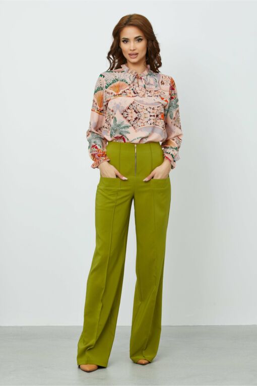 Black Friday 2022 Pantaloni LaDonna verde olive evazati