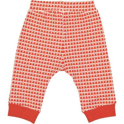 Black Friday 2022 Pantaloni bumbac organic ROSU/ALB - Coqenpate