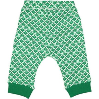 Black Friday 2022 Pantaloni bumbac organic VERDE/ALB - Coqenpate