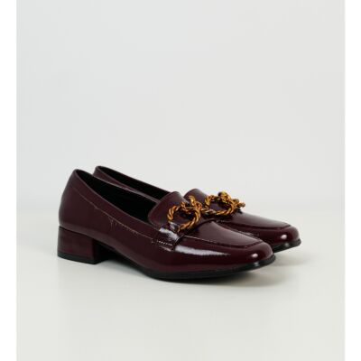Black Friday 2022 Pantofi Dora Oxford bordo cu aplicatie metalica