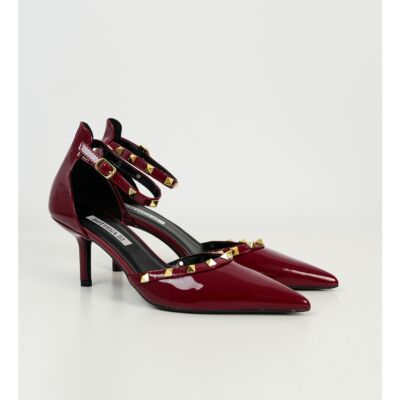 Black Friday Pantofi Lina bordo cu tinte