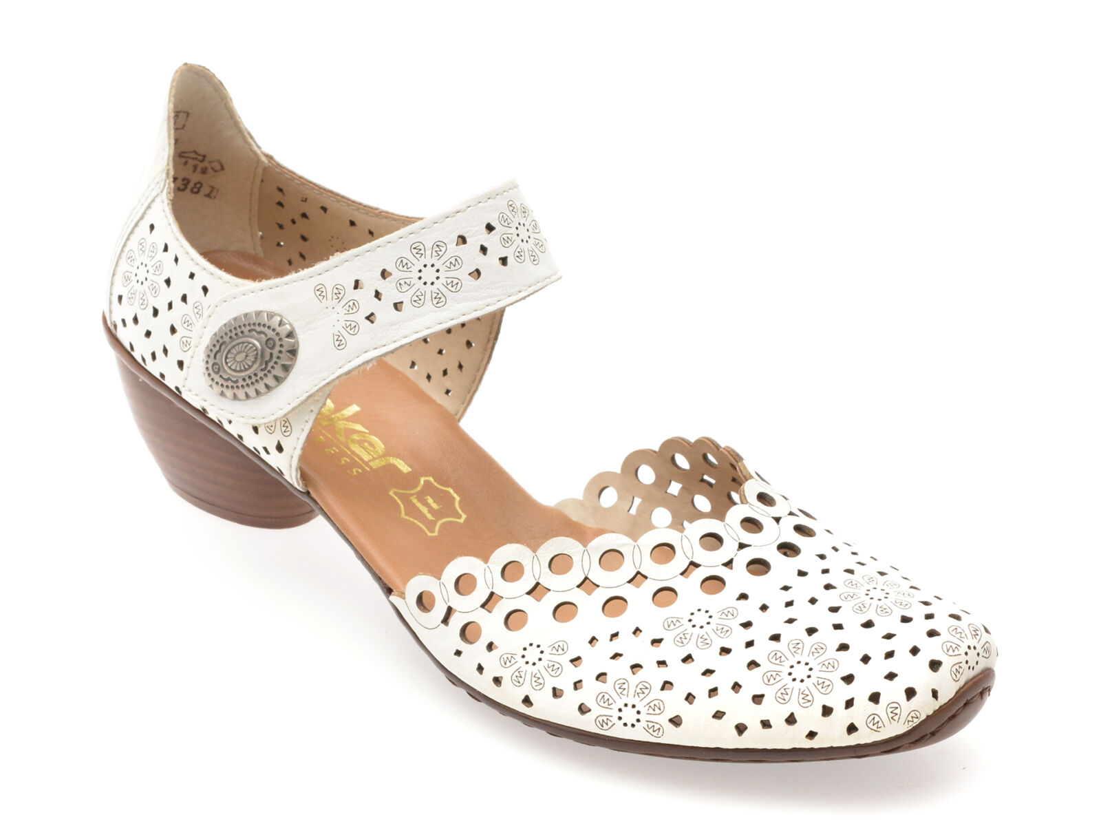 Black Friday Pantofi RIEKER albi