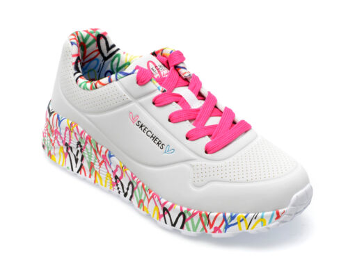 Black Friday 2022 Pantofi SKECHERS albi