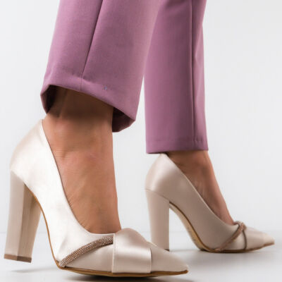 Black Friday Pantofi cu toc Roka Bej