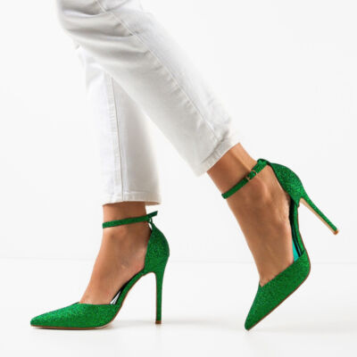Black Friday Pantofi cu toc Sofly Verzi