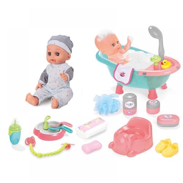 Black Friday 2025 Papusa Interactiva 35 Cm Cu Cadita Baie