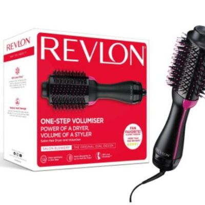 Black Friday Perie electrica fixa REVLON One-Step Hair Dryer & Volumizer RVDR5222E2 pentru par mediu si lung (Negru)