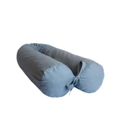 Black Friday 2024 Perna gravide multifunctionala 100% bumbac gri 160 cm x 15 cm