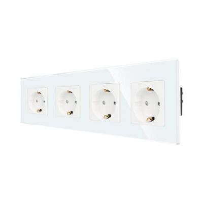 Black Friday Priza Cvadrupla LUXION cu rama din sticla