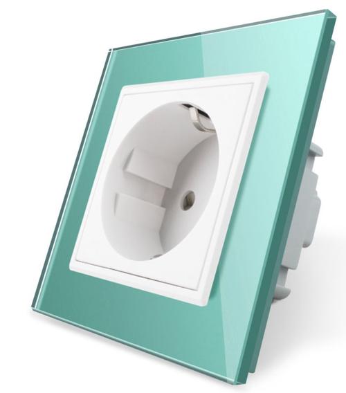 Black Friday Priza simpla Livolo cu rama din sticla