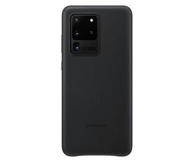 Black Friday 2022 Protectie Spate Samsung Leather EF-VG988LBEGEU pentru Samsung Galaxy S20 Ultra (Negru)