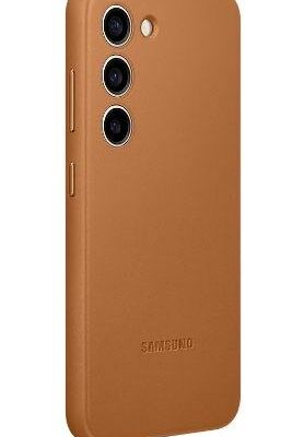 Black Friday Protectie Spate Samsung Leather EF-VS911LAEGWW pentru Samsung Galaxy S23 (Maro)