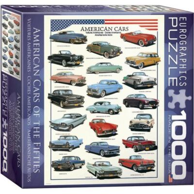 Black Friday 2024 Puzzle 1000 piese American Cars of the 1950s