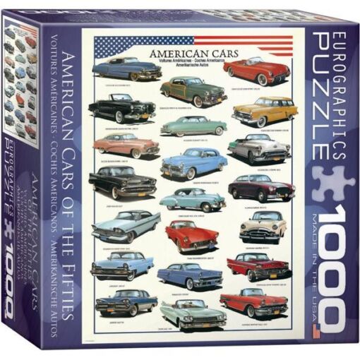 Black Friday 2024 Puzzle 1000 piese American Cars of the 1950s