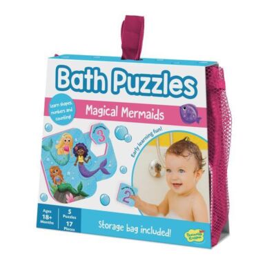 Black Friday 2022 Puzzle de baie pentru bebelusi cu piese mari de spuma cu sirene - Magical Mermaid Bath Puzzle