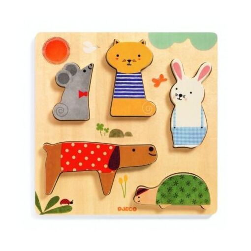 Black Friday 2022 Puzzle lemn animale de companie - Djeco