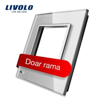 Black Friday 2022 Rama priza simpla Livolo din sticla (Gri)