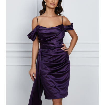 Black Friday 2022 Rochie Daniela mov cu aplicatie in talie
