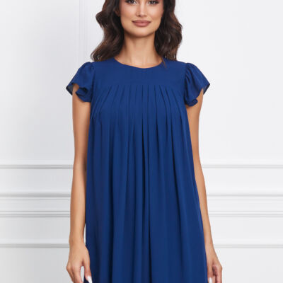 Black Friday 2022 Rochie Dy Fashion bleumarin scurta din voal