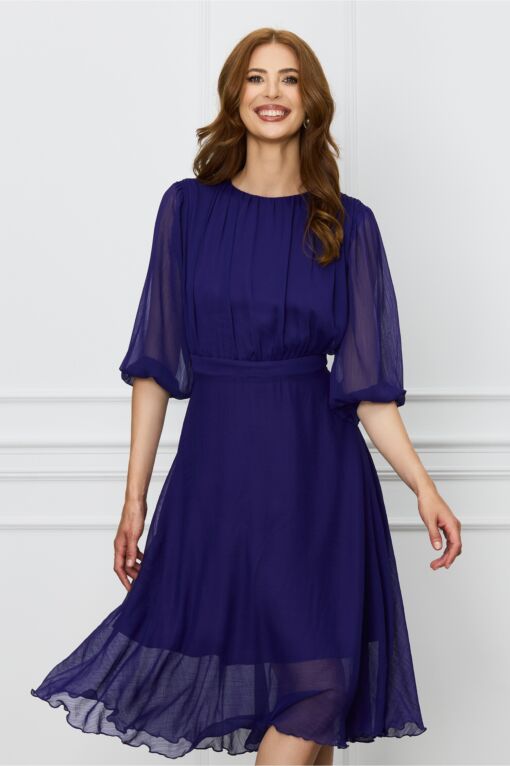 Black Friday Rochie Dy Fashion mov midi din voal