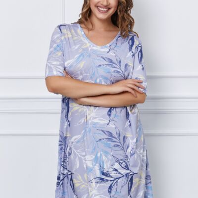 Black Friday 2022 Rochie Ellena lila cu imprimeuri