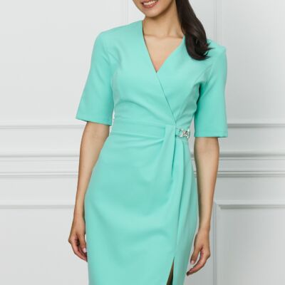 Black Friday 2022 Rochie Katy verde mint conica office