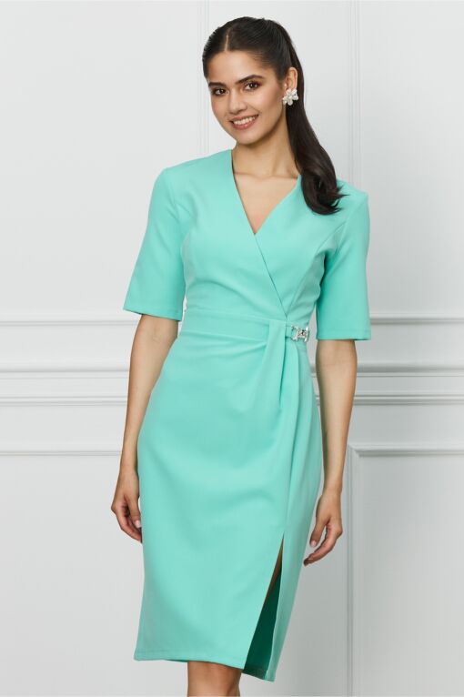 Black Friday 2022 Rochie Katy verde mint conica office