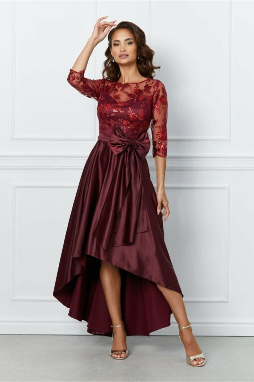 Black Friday 2022 Rochie MBG asimetrica bordo cu dantela la bust