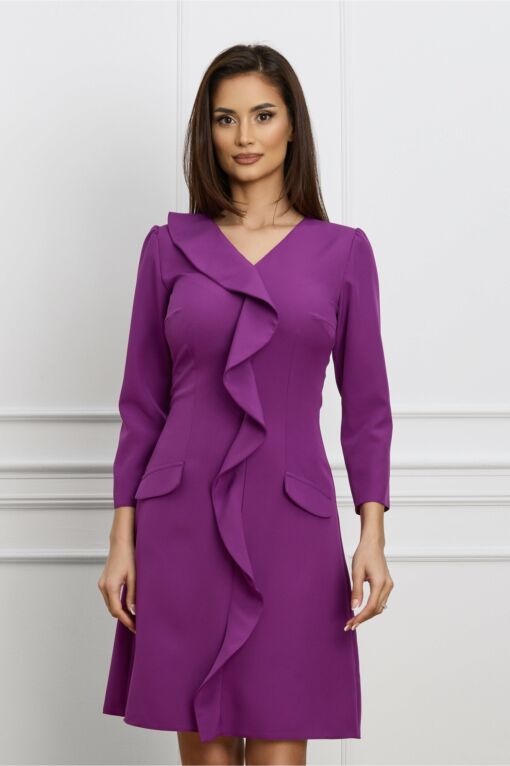 Black Friday Rochie Moze magenta cu volan