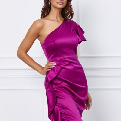 Black Friday 2022 Rochie Moze magenta cu volanase