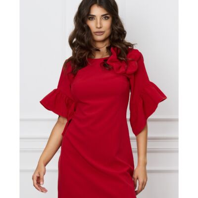 Black Friday Rochie Moze rosie cu floare maxi pe bust