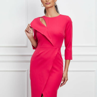 Black Friday 2022 Rochie Moze rosu zmeura cu decupaj la bust
