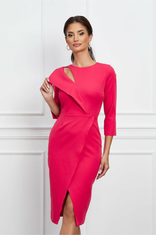 Black Friday 2022 Rochie Moze rosu zmeura cu decupaj la bust