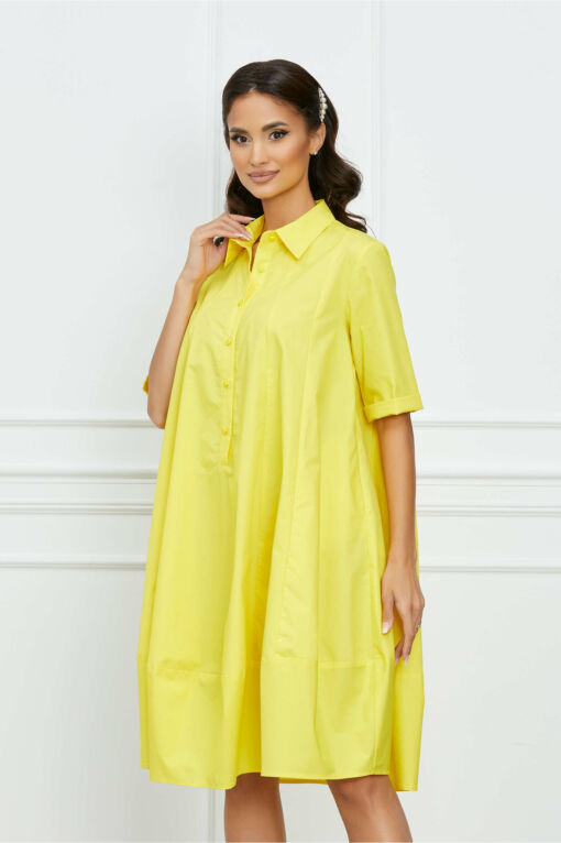 Black Friday Rochie Rowa galbena tip camasa