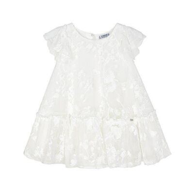 Black Friday 2022 Rochie tul brodat - Alb Floral - Mayoral varsta 2 ani +