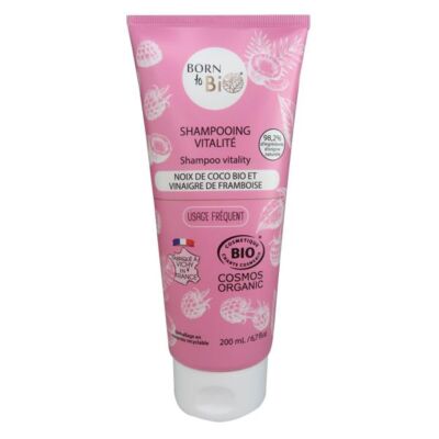 Black Friday 2022 Sampon Bio Vitalizant cu Ulei de Cocos si Otet de Zmeura - Born to Bio Shampoo Vitality